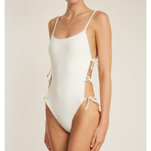 solid and striped white one piece